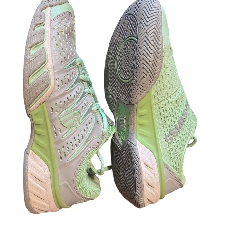 K-Swiss Women’s Court Shoes Green Grey Non Marking Indoor SZ 9 - Picture 5 of 16